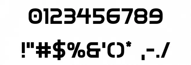 Inter-Bureau Bold Font OTHER CHARS