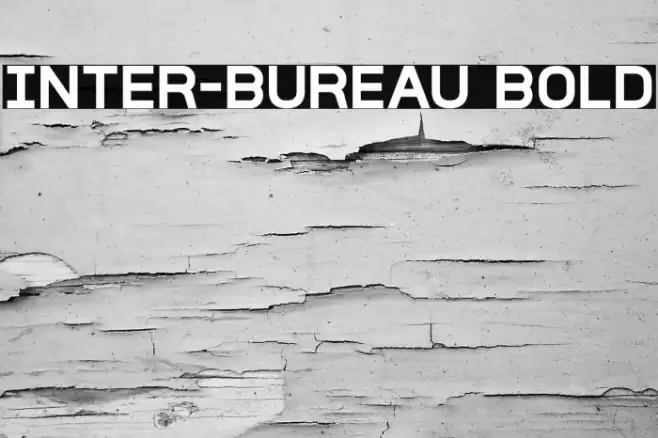 Inter-Bureau Bold Font examples