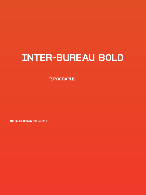 Inter-Bureau Bold Poster
