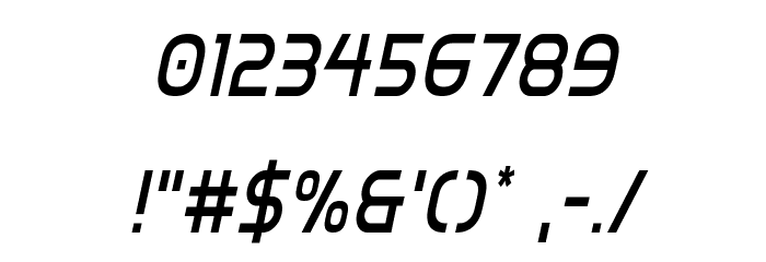 Inter-Bureau Condensed Italic Font OTHER CHARS
