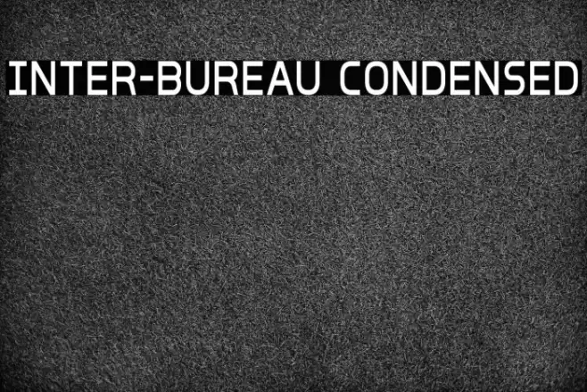 Inter-Bureau Condensed Font examples