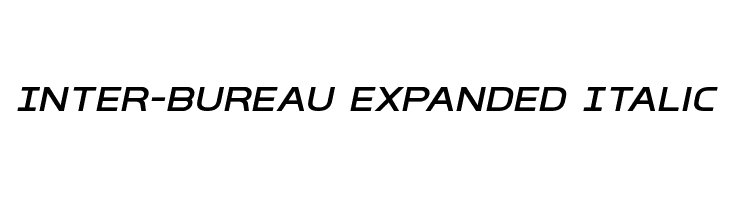 Inter-Bureau Expanded Italic फ़ॉन्ट