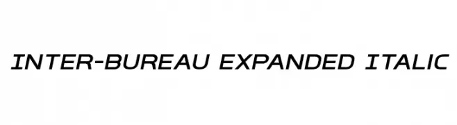 Inter-Bureau Expanded Italic  font caratteri gratis