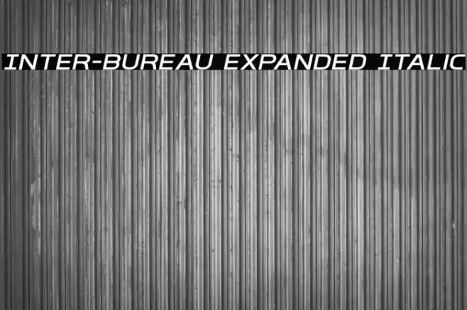 Inter-Bureau Expanded Italic Font examples