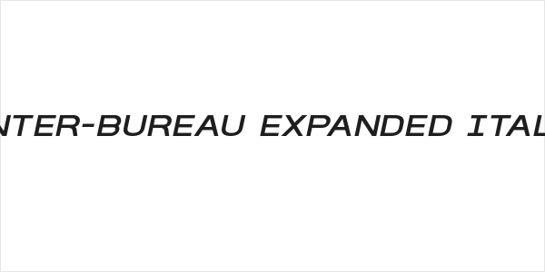 Inter-Bureau Expanded Italic Logo
