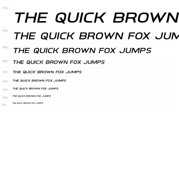 Inter-Bureau Expanded Italic Waterfall