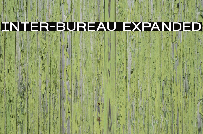 Inter-Bureau Expanded Font examples