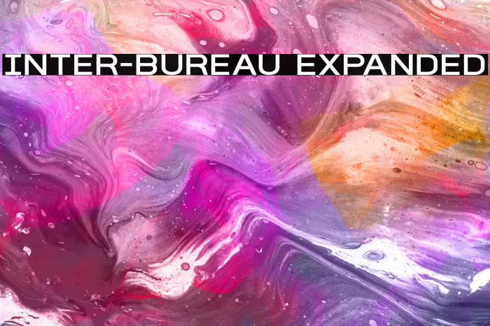 Inter-Bureau Expanded Font examples