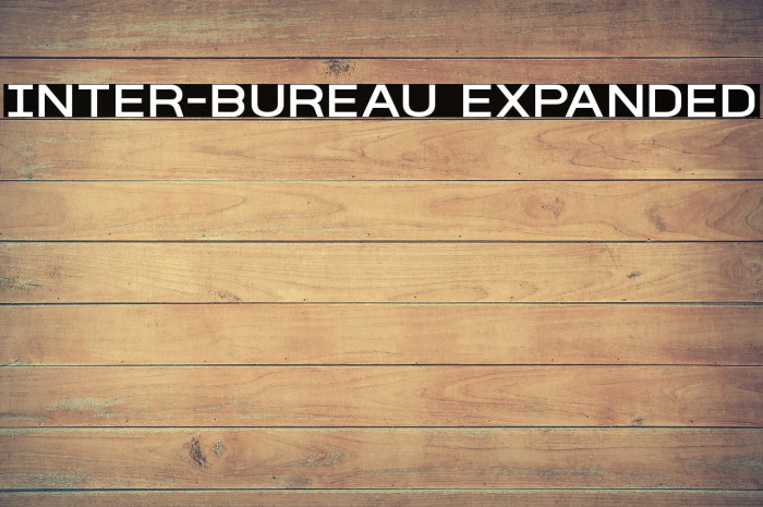 Inter-Bureau Expanded Font examples