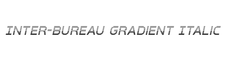 Inter-Bureau Gradient Italic  免费字体下载