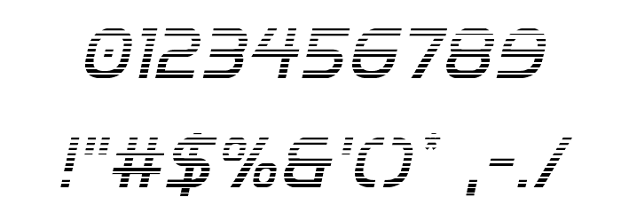 Inter-Bureau Gradient Italic Font OTHER CHARS