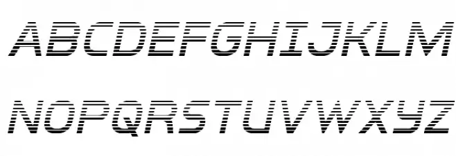 Inter-Bureau Gradient Italic Font Litere mari