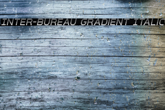 Inter-Bureau Gradient Italic Font examples