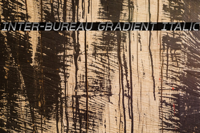 Inter-Bureau Gradient Italic Font examples