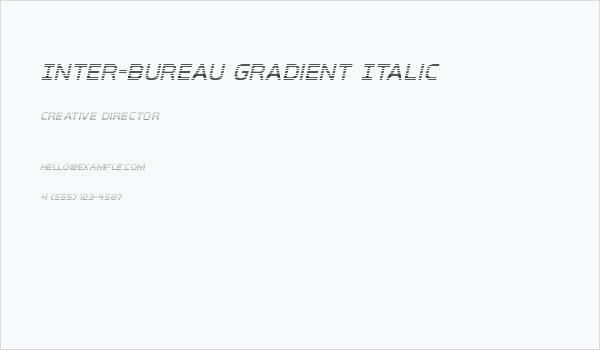Inter-Bureau Gradient Italic Business Card