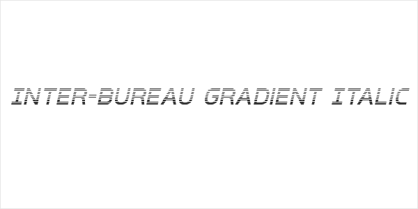 Inter-Bureau Gradient Italic Logo