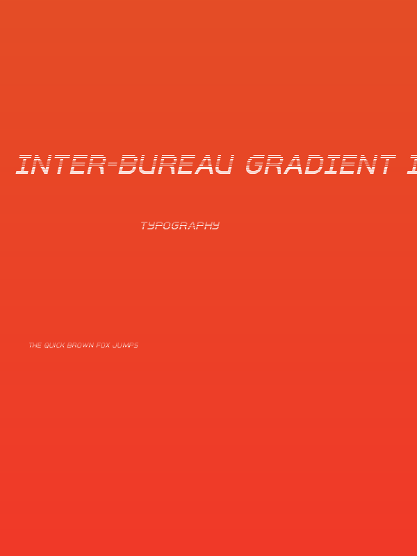 Inter-Bureau Gradient Italic Poster