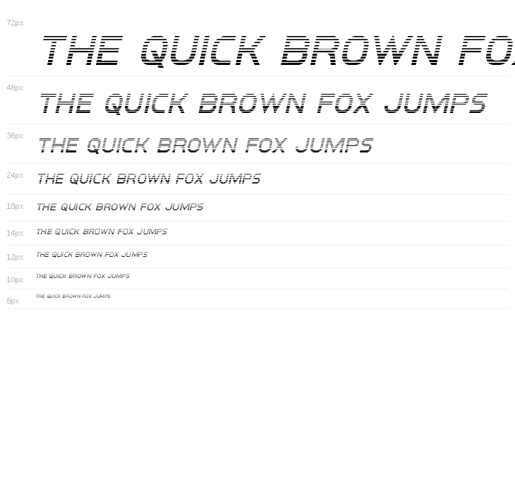 Inter-Bureau Gradient Italic Waterfall