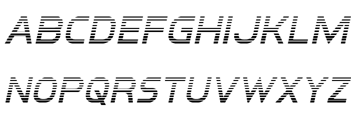 Inter-Bureau Gradient Italic Font LOWERCASE