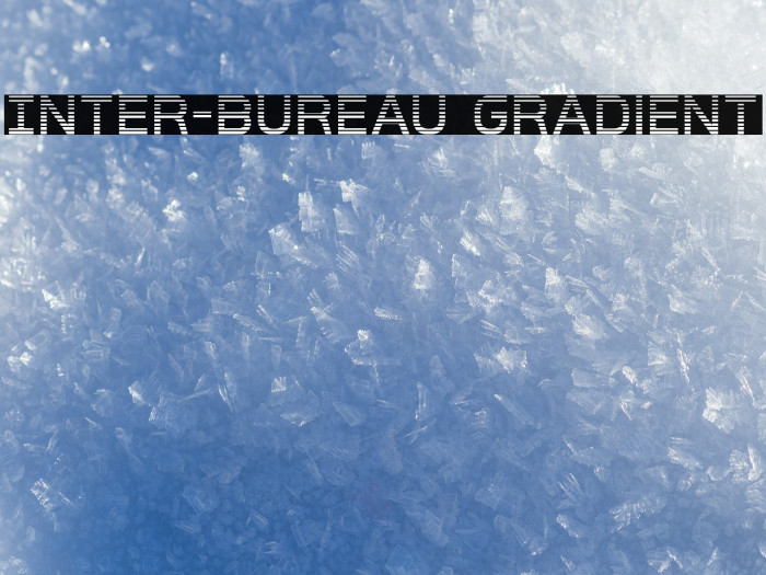 Inter-Bureau Gradient Font examples
