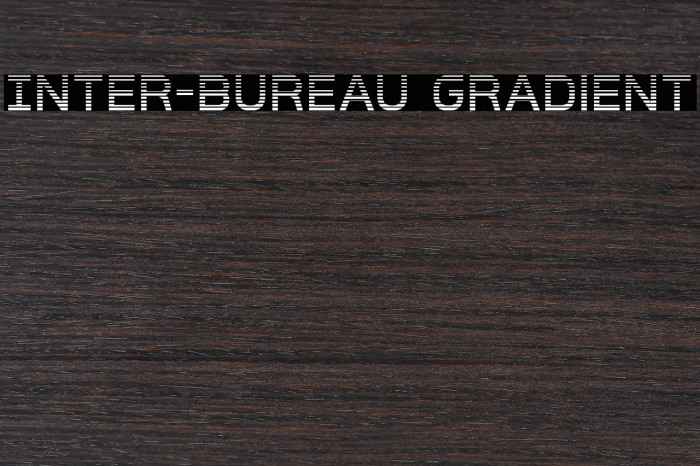 Inter-Bureau Gradient Font examples