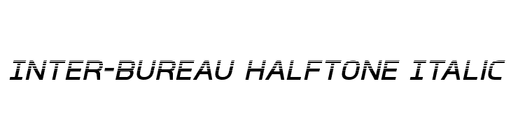 Inter-Bureau Halftone Italic  Free Fonts Download