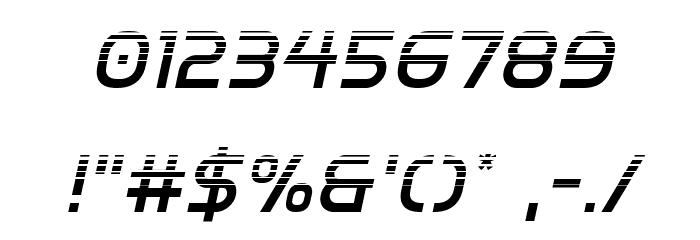 Inter-Bureau Halftone Italic Font OTHER CHARS
