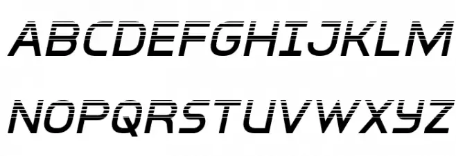 Inter-Bureau Halftone Italic Schriftart Groß