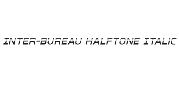 Inter-Bureau Halftone Italic Logo
