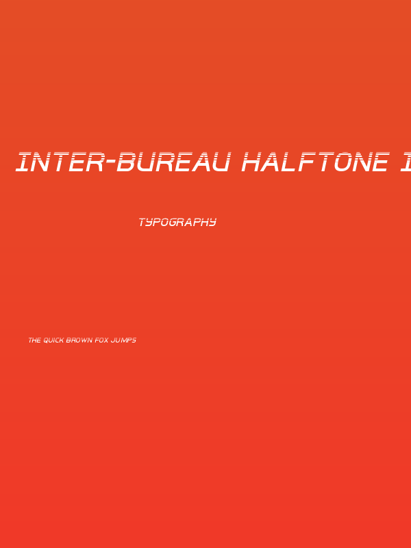 Inter-Bureau Halftone Italic Poster