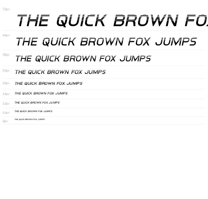 Inter-Bureau Halftone Italic Waterfall