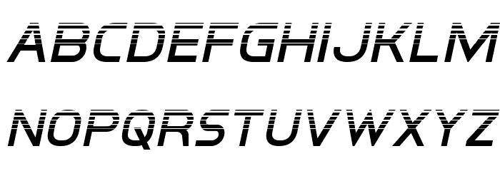 Inter-Bureau Halftone Italic Font LOWERCASE