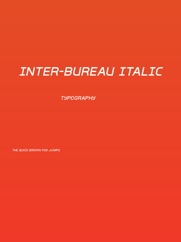 Inter-Bureau Italic Poster