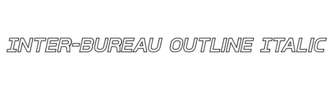 Inter-Bureau Outline Italic  les polices de caractères gratuit tlcharger