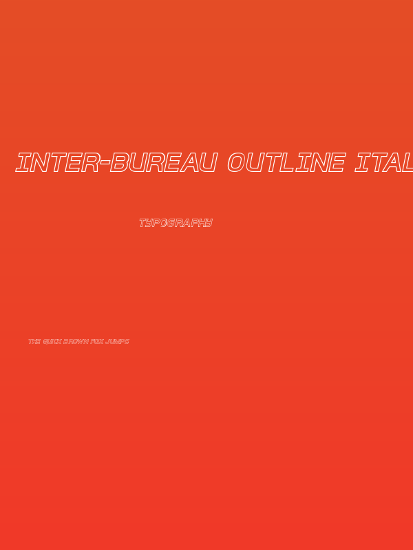 Inter-Bureau Outline Italic Poster