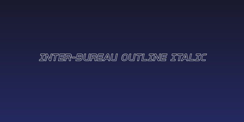 Inter-Bureau Outline Italic Social Header
