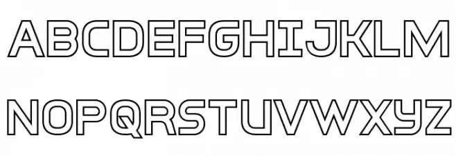 Inter-Bureau Outline 字体 大写