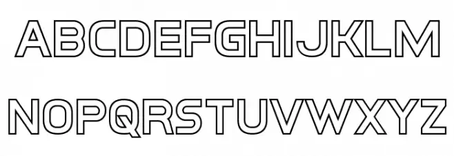 Inter-Bureau Outline Caratteri MINUSCOLO