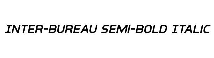 Inter-Bureau Semi-Bold Italic Fonte