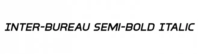 Inter-Bureau Semi-Bold Italic  Fuentes Gratis Descargar