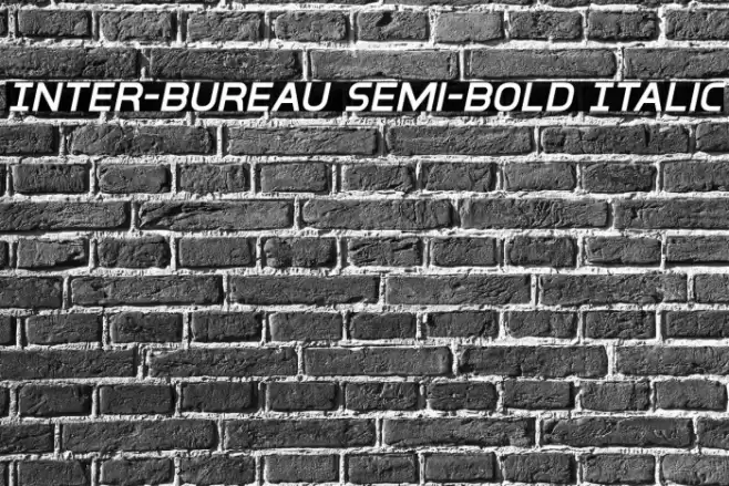 Inter-Bureau Semi-Bold Italic Fonte examples