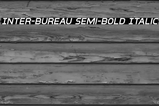 Inter-Bureau Semi-Bold Italic Fonte examples