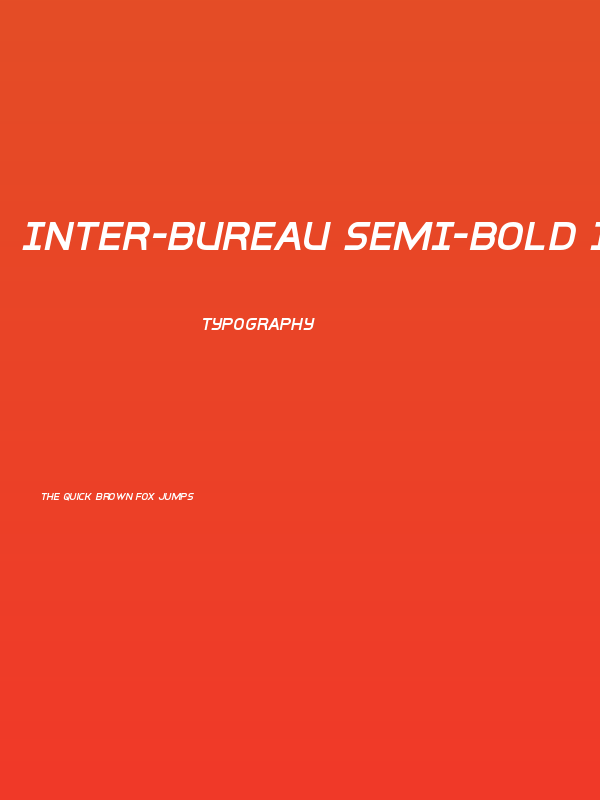 Inter-Bureau Semi-Bold Italic Poster