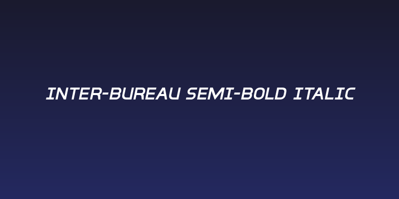 Inter-Bureau Semi-Bold Italic Social Header