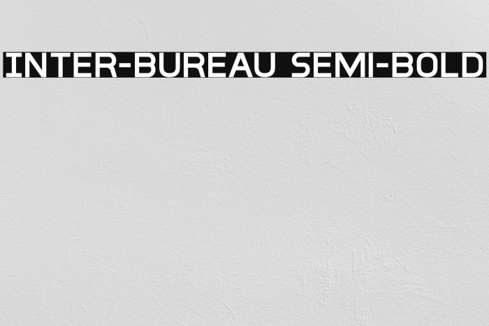 Inter-Bureau Semi-Bold Font examples