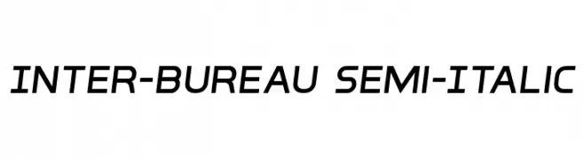 Inter-Bureau Semi-Italic  Fuentes Gratis Descargar