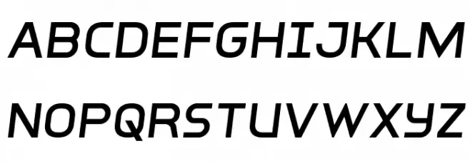 Inter-Bureau Semi-Italic 字体 大写