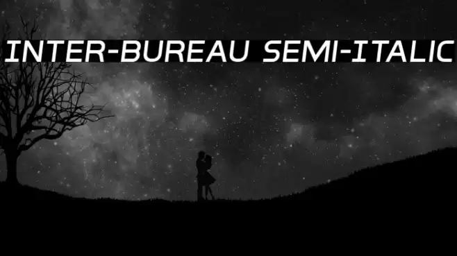 Inter-Bureau Semi-Italic Font examples