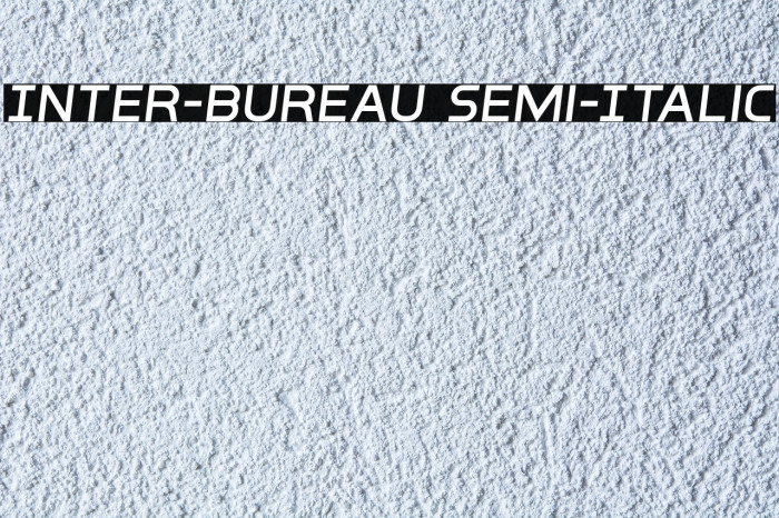 Inter-Bureau Semi-Italic फ़ॉन्ट examples