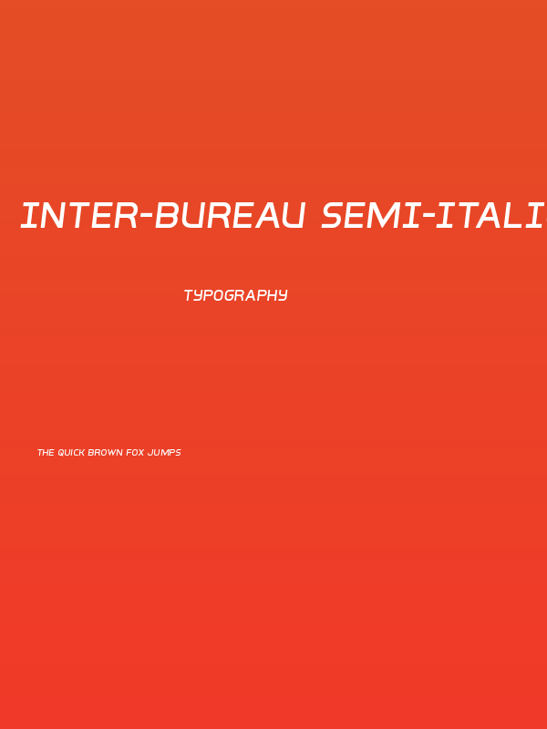 Inter-Bureau Semi-Italic Poster
